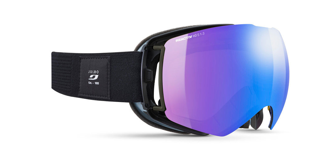 Julbo Lightyear OTG Skibrille – Schwarz / Grau – REACTIV HD 1-3 – Frontansicht