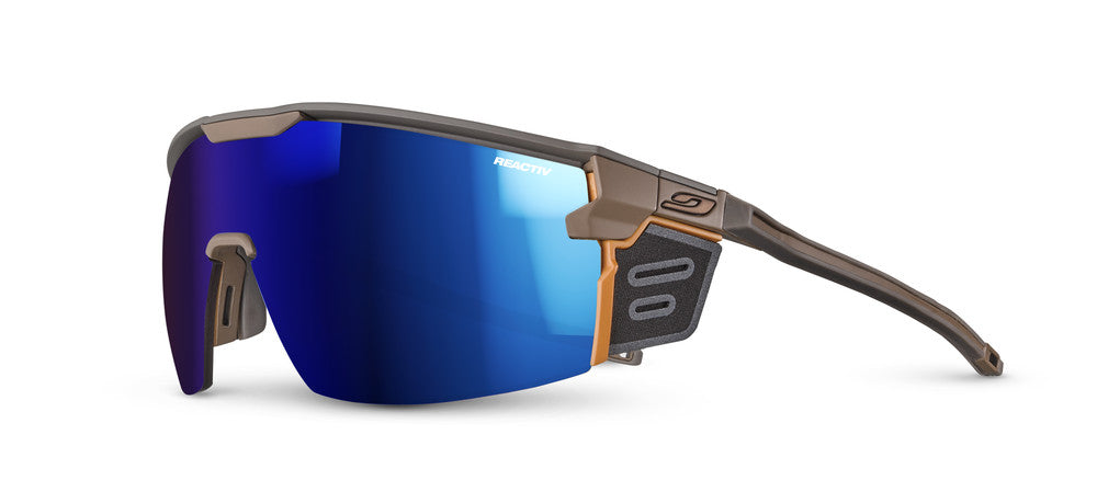 Julbo Ultimate Cover Sportbrille – Kastanienbraun / Orange – REACTIV 2-4 – Frontansicht