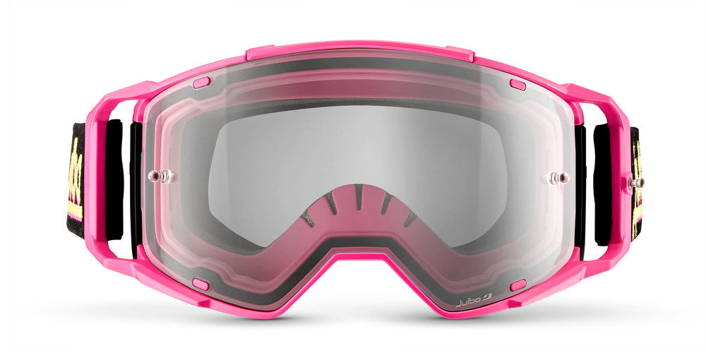 Julbo Shuttle MTB-Brille – Blau / Rosa / Schwarz – Spectron 0 – Seitenansicht