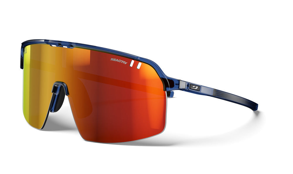 Julbo Intensity Sportbrille – Blau / Schwarz – REACTIV 1-3 Light Amplifier – Frontansicht