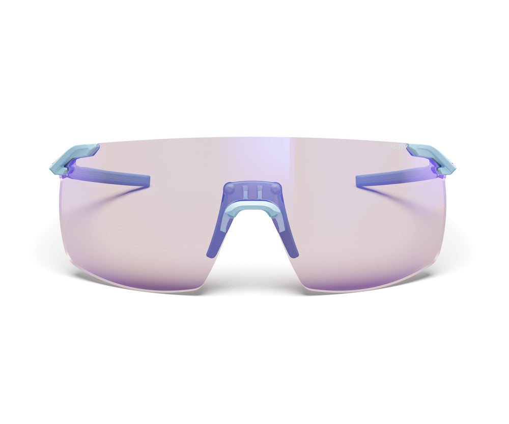 Julbo Faster S Sportbrille – Hellblau – REACTIV 1-3 High Contrast – Detailansicht