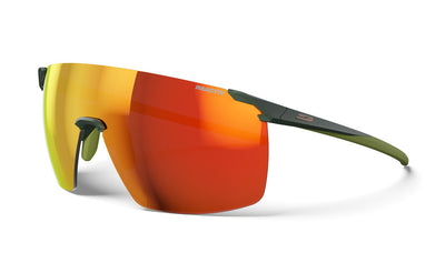Julbo Faster L Sportbrille – Grün Army – REACTIV 1-3 Light Amplifier – Frontansicht