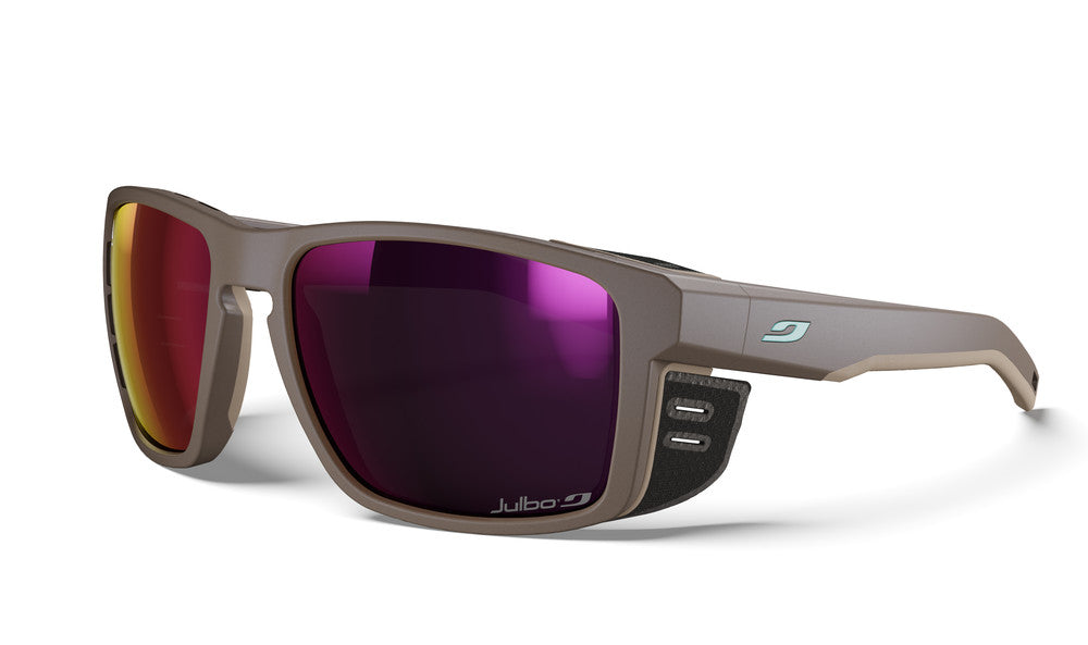 Julbo Shield Kilian Jornet Sportbrille – Dunkelbraun / Hellbraun – REACTIV 0-4 High Contrast – Frontansicht