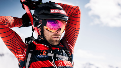 evil eye peaklite Skibrille – black matt – LST® active red M – Modelfoto