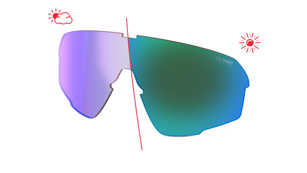 evil eye Wechselglas LST® VARiO blue-green M für trailsense