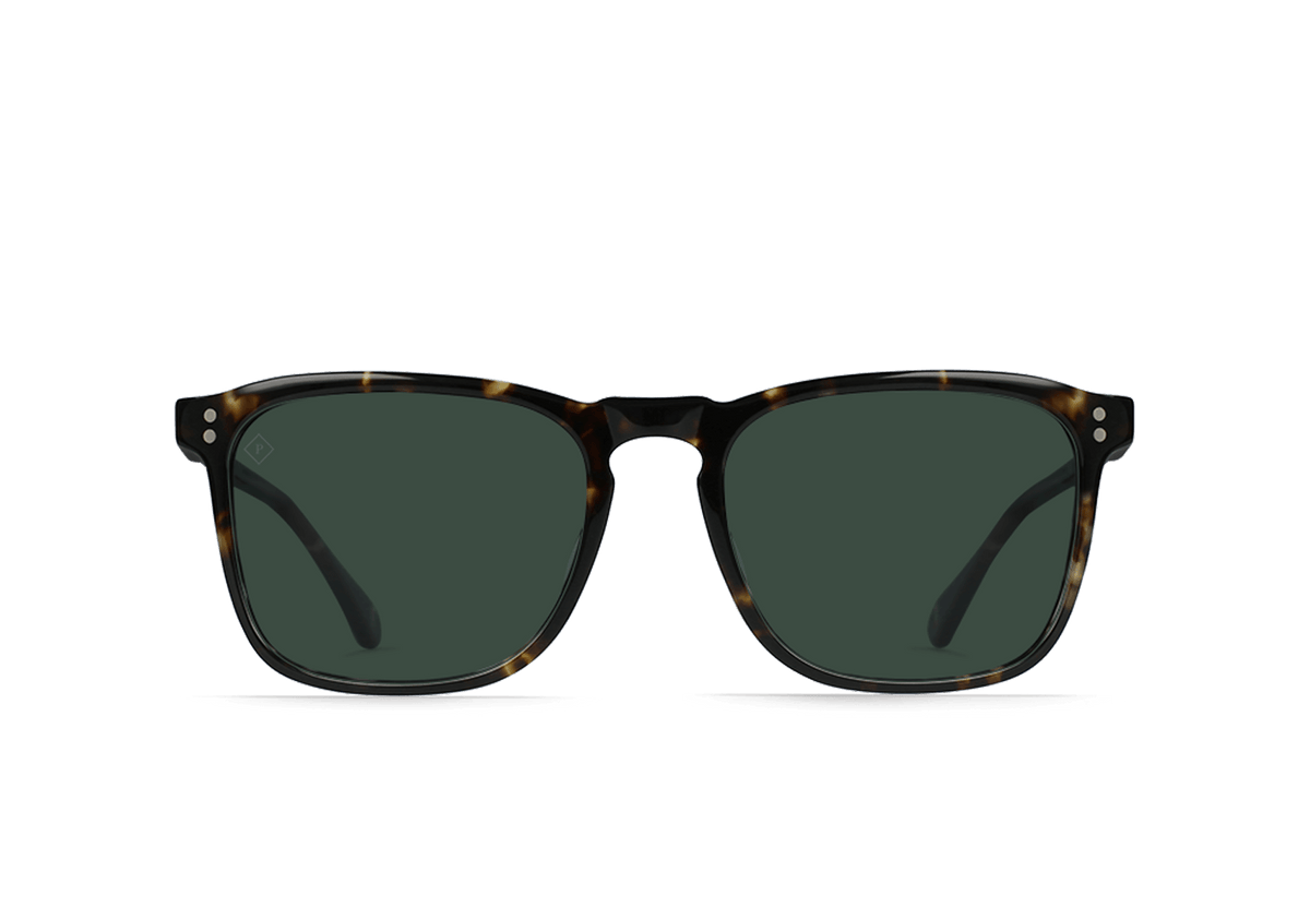 Raen Wiley 56 Sonnenbrille – Brindle Tortoise / Green Polarized