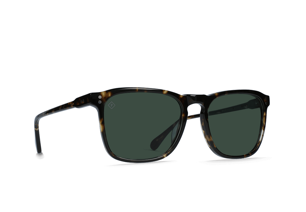 Raen Wiley 56 Sonnenbrille – Brindle Tortoise / Green Polarized