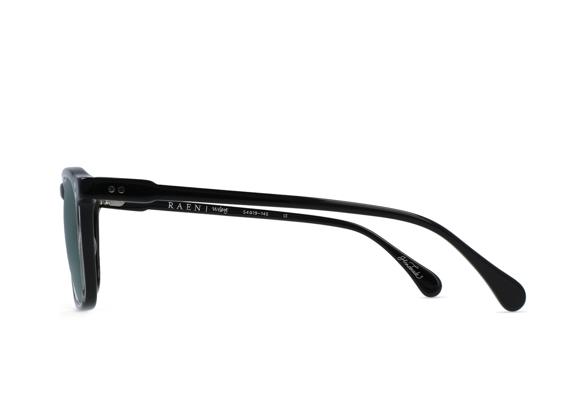 Raen Wiley 56 Sonnenbrille – Recycled Black / Green Polarized