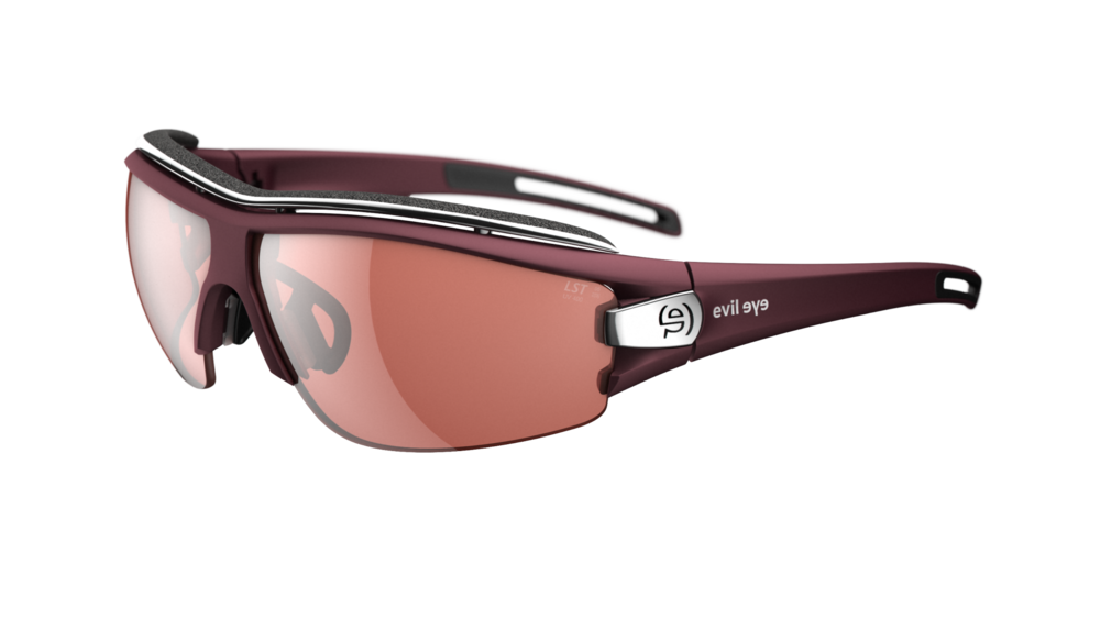 evil eye trace pro Sportbrille – dark red matt – LST® active silver M – Seitenansicht