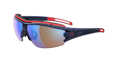 evil eye trace pro Sportbrille – navy metallic – LST® blue light VARiO M – Seitenansicht