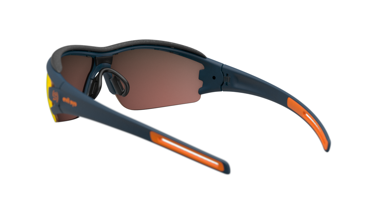 evil eye trace pro Sportbrille – dark blue matt – LST® active red M – Rückansicht