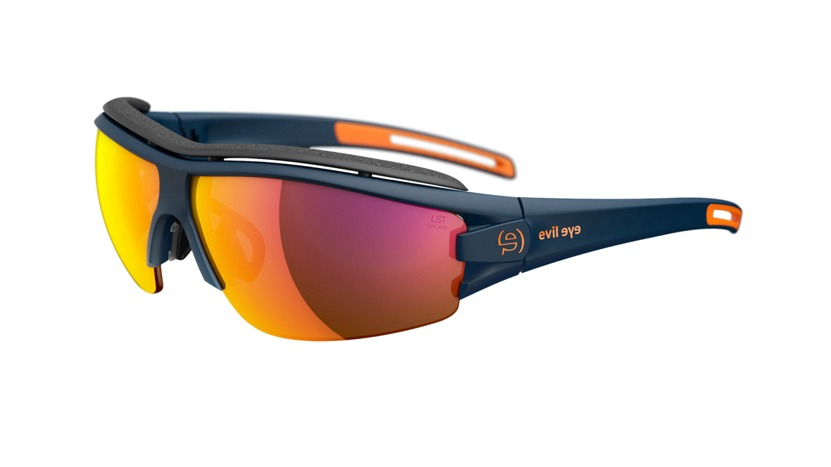 evil eye trace pro Sportbrille – dark blue matt – LST® active red M – Seitenansicht