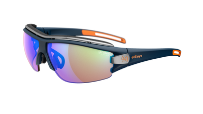 evil eye trace pro Sportbrille – dark blue matt – LST® VARiO blue-green M – Seitenansicht