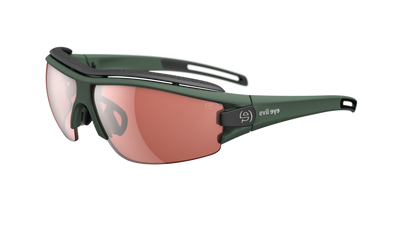 evil eye trace pro Sportbrille – dark green matt – LST® active silver M – Seitenansicht
