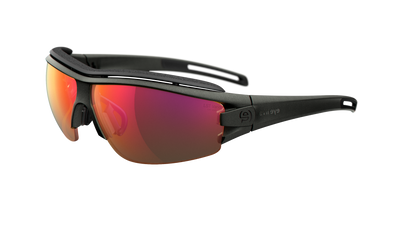 evil eye trace pro Sportbrille – dark olive metallic – LST® VARiO purple M – Seitenansicht