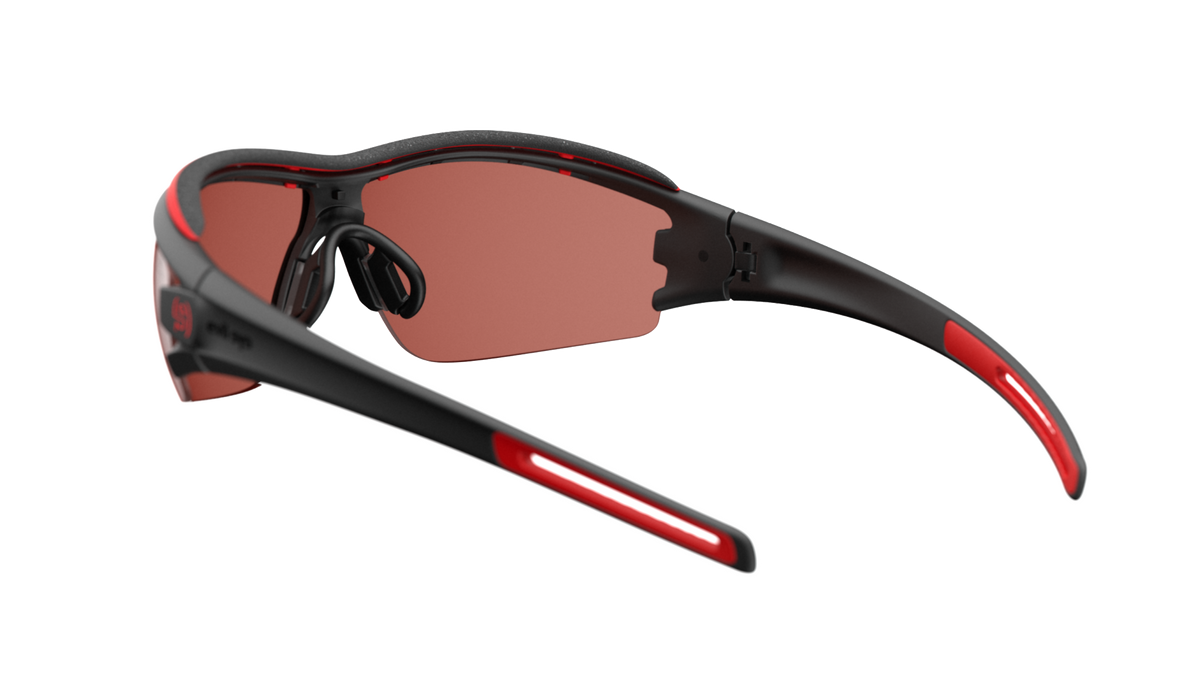 evil eye trace pro Sportbrille – black matt – LST® active silver M – Rückansicht