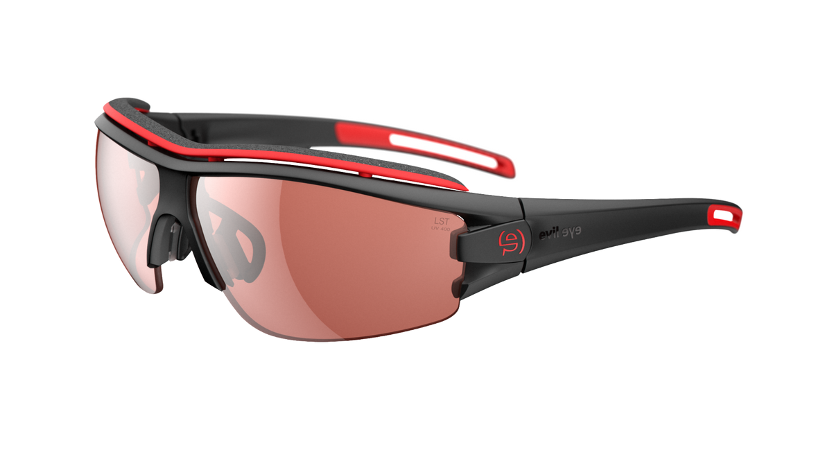 evil eye trace pro Sportbrille – black matt – LST® active silver M – Seitenansicht