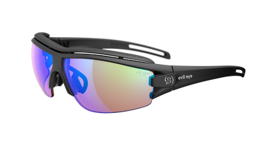 evil eye trace pro Sportbrille – black matt – LST® VARiO blue-green M – Seitenansicht