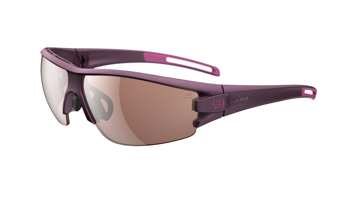 evil eye trace Sportbrille – violet metallic – LST® contrast silver M – Seitenansicht