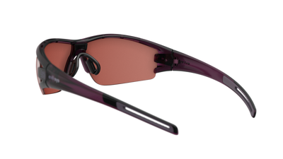 evil eye trace E002 Sportbrille – 4100 blackberry transparent – LST® active silver M – Rückansicht
