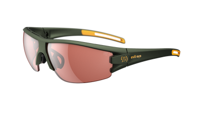 evil eye trace Sportbrille – dark green metallic – LST® active silver M – Seitenansicht