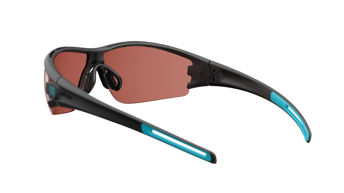 evil eye trace Sportbrille – black matt – LST® active silver M – Rückansicht