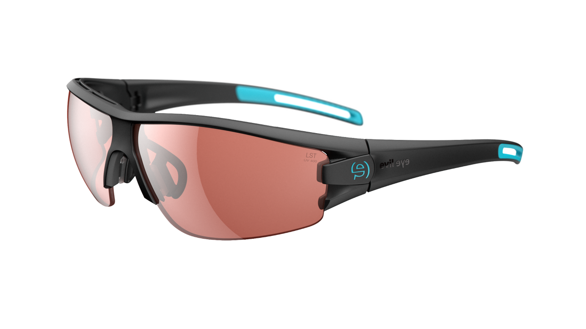 evil eye trace Sportbrille – black matt – LST® active silver M – Seitenansicht