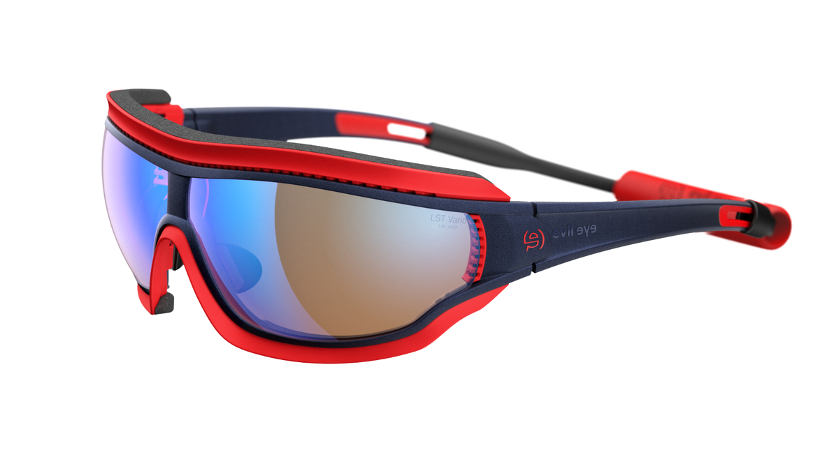 evil eye fusor pro Sportbrille – navy metallic – LST® blue light VARiO M – Seitenansicht