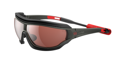 evil eye fusor pro Sportbrille – dark olive metallic – LST® pol silver M – Seitenansicht