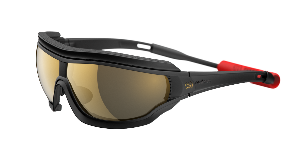 evil eye fusor pro Sportbrille – black matt – space M – Seitenansicht