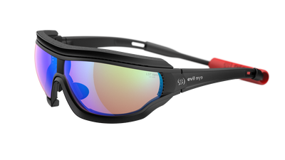 evil eye fusor pro Sportbrille – black matt – LST® VARiO blue-green M – Seitenansicht