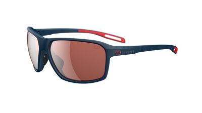 evil eye nook Sportbrille – dark blue matt – LST® pol silver M – Seitenansicht