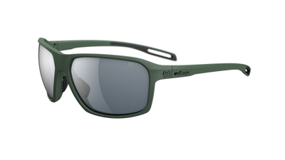 evil eye nook Sportbrille – dark green matt – LST® grey silver M – Seitenansicht