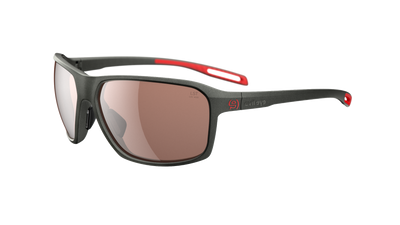 evil eye nook Sportbrille – dark olive metallic – LST® contrast silver M – Seitenansicht