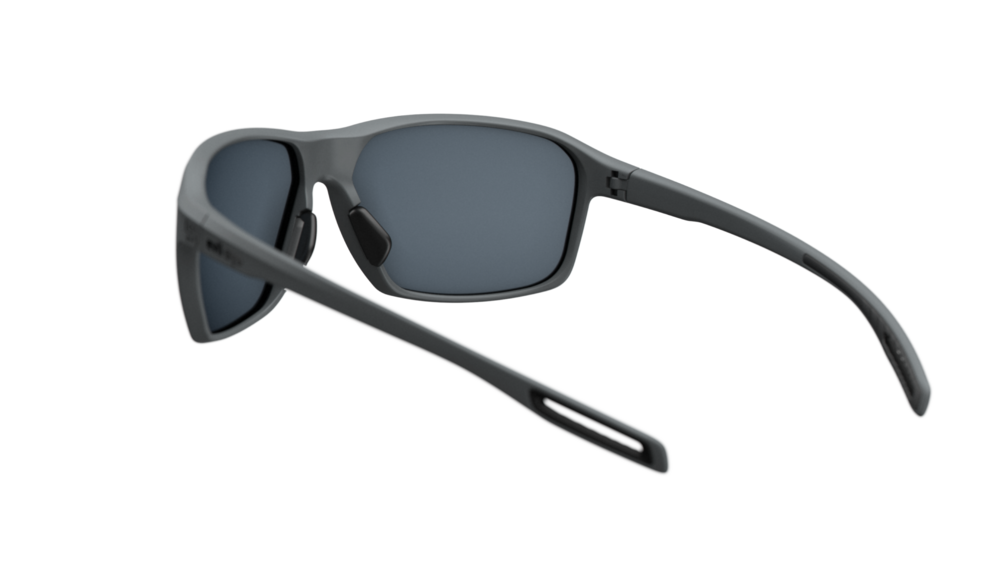 evil eye nook Sportbrille – dark grey matt – LST® grey silver M – Rückansicht