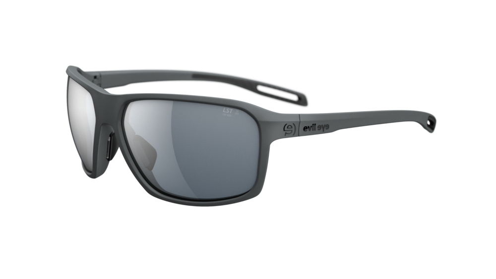 evil eye nook Sportbrille – dark grey matt – LST® grey silver M – Seitenansicht