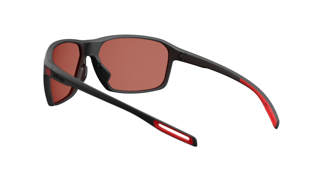 evil eye nook Sportbrille – black matt – LST® active silver M – Rückansicht