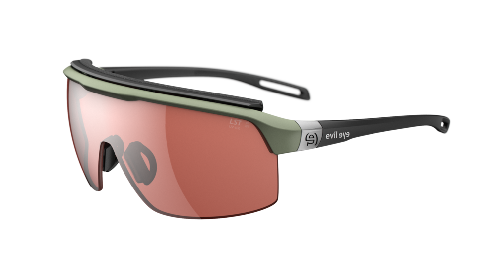 evil eye traileye pro Sportbrille – forest green matt – LST® active silver M – Seitenansicht