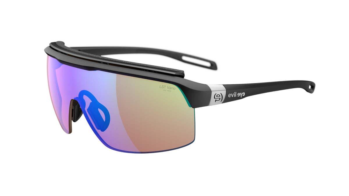 evil eye traileye pro Sportbrille – black matt – LST® VARiO blue-green M – Seitenansicht
