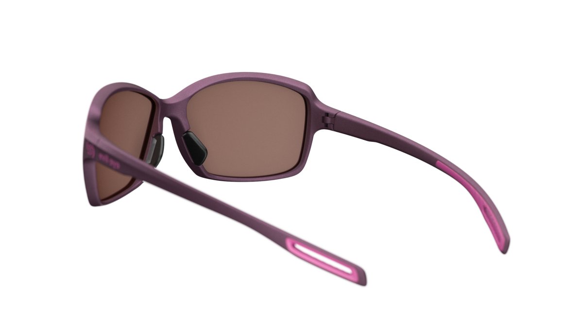 evil eye basou Sportbrille – violet metallic – LST® contrast silver M – Rückansicht