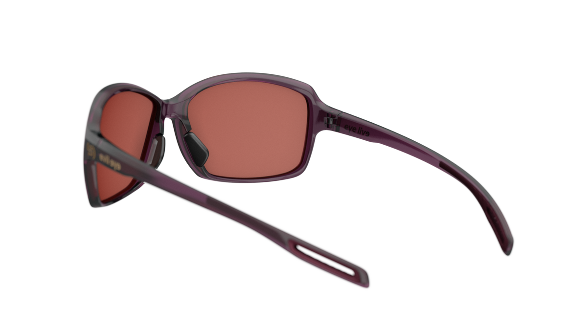 evil eye basou Sportbrille – blackberry transparent – LST® active silver M – Rückansicht