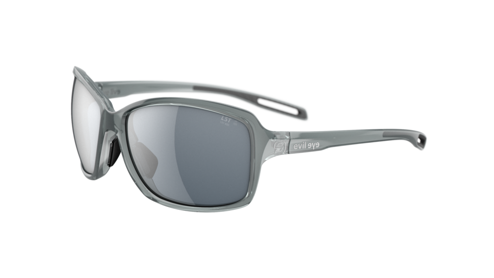 evil eye basou Sportbrille – aqua grey transparent – LST® grey silver M – Seitenansicht