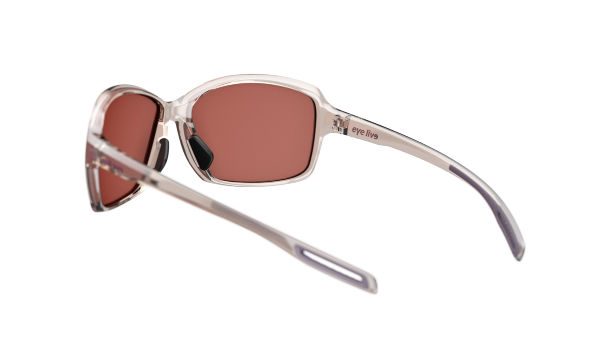 evil eye basou Sportbrille – rose transparent – LST® active silver M – Rückansicht