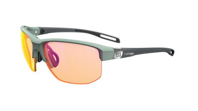 evil eye elate.t Sportbrille – raw smoke green matt – LST® VARiO purple M – Seitenansicht