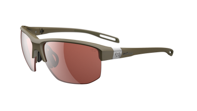 evil eye elate.t Sportbrille – khaki matt – LST® pol silver M – Seitenansicht