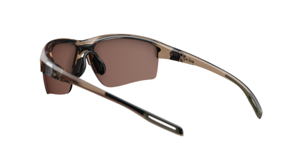 evil eye elate.t Sportbrille – brown transparent – LST® contrast silver M – Rückansicht