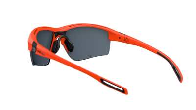 evil eye elate.p Sportbrille – neon orange matt – LST® grey silver M – Rückansicht