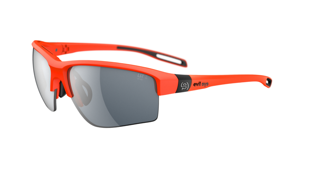 evil eye elate.p Sportbrille – neon orange matt – LST® grey silver M – Seitenansicht