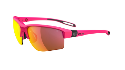 evil eye elate.p Sportbrille – neon pink matt – LST® active red M – Seitenansicht