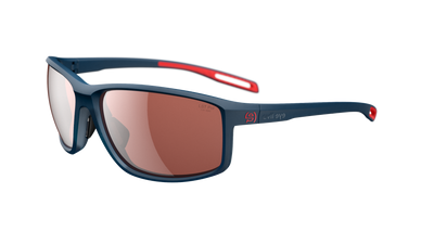 evil eye stoked Sportbrille – dark blue matt – LST® pol silver M – Seitenansicht